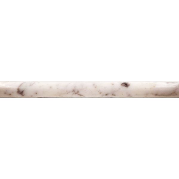 Carrara White 3/4  X 12 Pencil Liner Polished