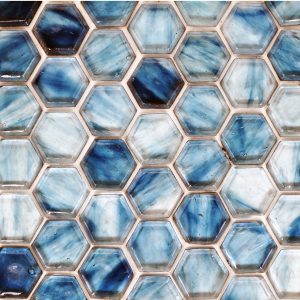 Fusion  Glass Sky Blue 09F 1x1 Hex