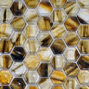 Fusion  Glass Golden Brown 06F 1 x 1 Hex