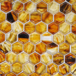 Fusion  Glass Autumn 07F 1 x 1 Hex