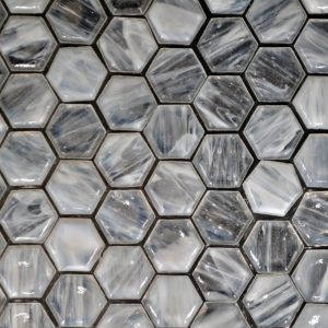 Fusion  Glass Pure White 01F 1 x 1 Hex