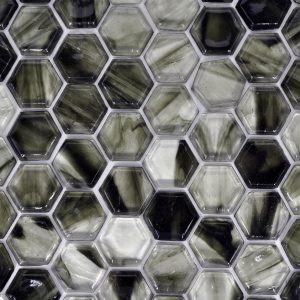 Fusion  Glass Jade Green 03 F 1 x 1 Hex-1