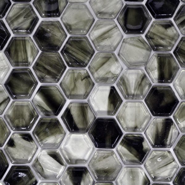 Fusion  Glass Jade Green 03 F 1 x 1 Hex-1