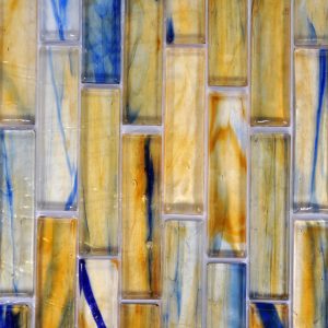 Fusion  Glass Gold Blue And Grey 05S  1 x 4 Linear Strips