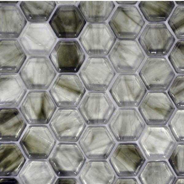 Fusion  Glass Shadow Grey 02F 1 x1 Hex-1