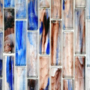 Fusion  Glass Blue Lavender And White 08S 1 x 4 Linear Strips
