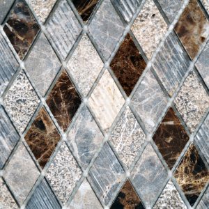 Dark Emperador 1X2 Harlequin Mixed Surface Marble
