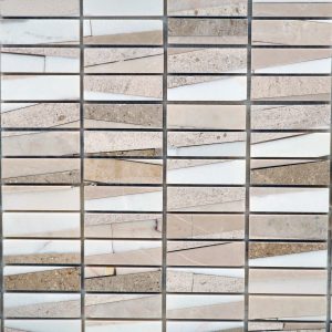 Modern Stacked Stone Marfil  1/2" X 1 3/4