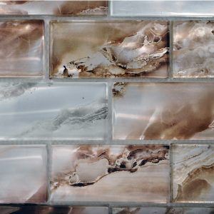 Nebula Glass Silver-Brown Mh 980 Blend 2 X 4 Polished