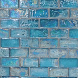 Excalibur Bahama Blue2 1X2 Brick Reflections Glass Polished