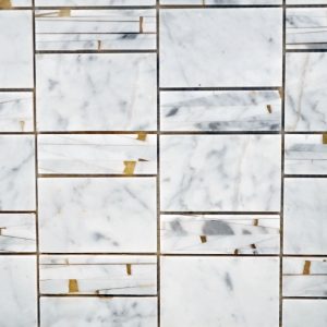 Sandi Marble & Resin Stacked White Carrara