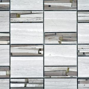 Sandi Marble & Resin Stacked White Vein And Noble Vein