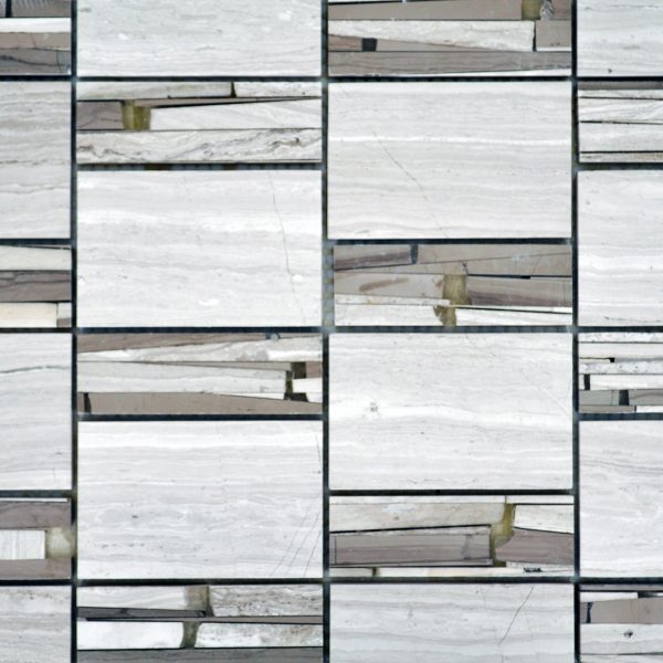 Sandi Marble & Resin Stacked White Vein And Noble Vein