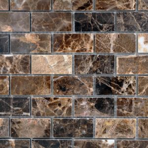 Dark Emperador  1X2 Staggered Brick Polished