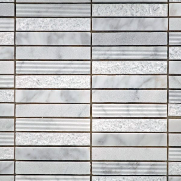 Stacked Pattern Mixed Surface Carrara White