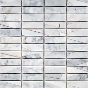 Modern Stacked Stone Carrara 1/2" X 1 3/4