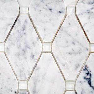 Abigail Stone & Glass Carrara  White Glass