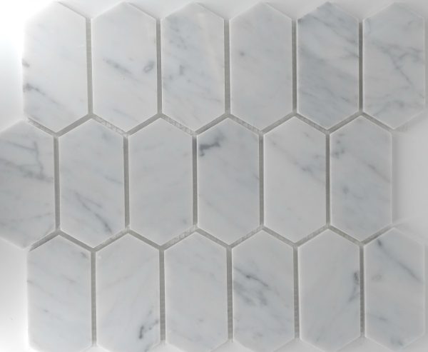 Elongated Hex Carrara