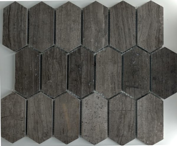 Elongated Hex Gray Vein