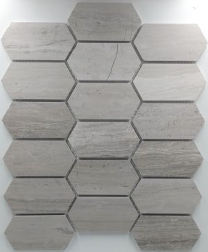 Elongated Hex White Vein