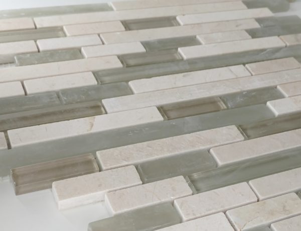 Sticks Linear Crema Marfil with Taupe Glass - Image 2