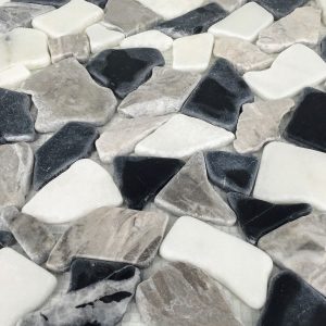 Pebble Stone White, Black and Grey