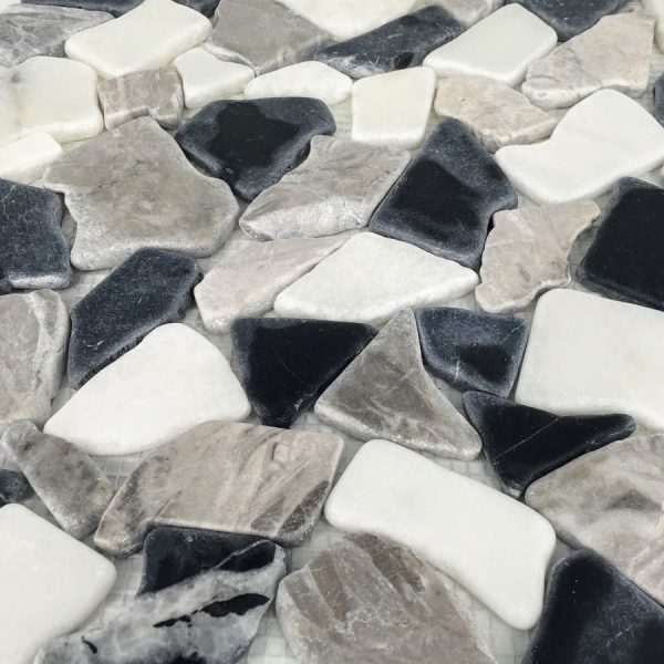 Pebble Stone White, Black and Grey
