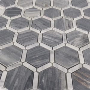 Geo Framed Hex Storm Blue Carrara