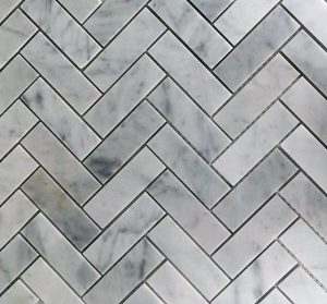 Herringbone Carrara White