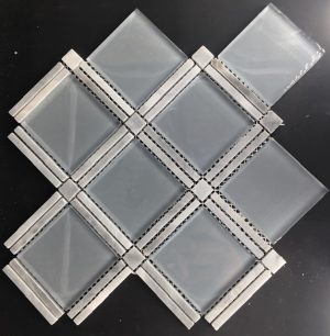 Geo Framed Grey Glass with Grey Marble