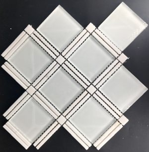 Geo Framed Glass White with Star White Marble