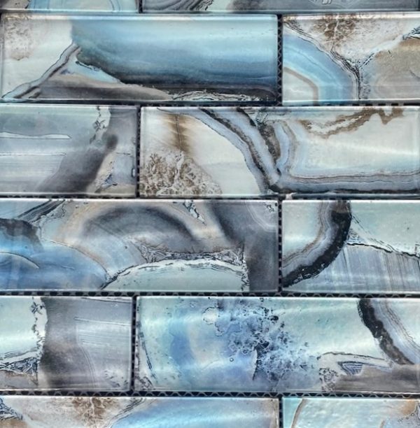Nebula Glass Large Maldives Blue 2x6