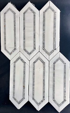 Shapes Victorian Star White with Blue Vein Chip