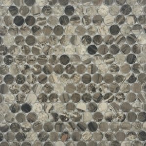 Marrone Chiaro Penny Round Vetro Series