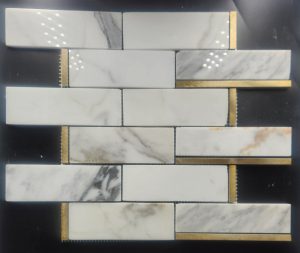 Bianco Gold 2" x 6" Brick Pattern