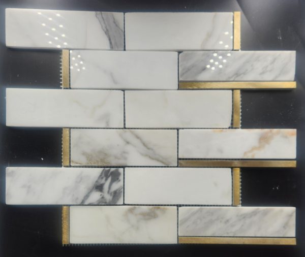 Bianco Gold 2" x 6" Brick Pattern