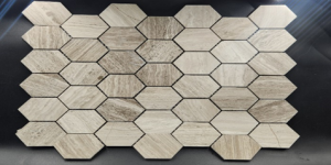 Grey Wood Vein 2" Hex